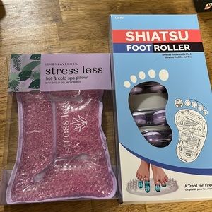 Shiatsu Foot Roller and Hot/Cold Spa Pillow